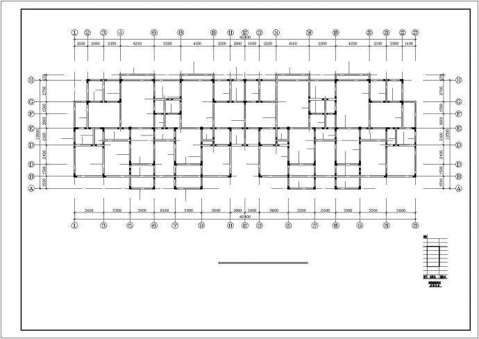 某城市七层异形柱框架住宅楼建筑设计结构CAD资料_图1