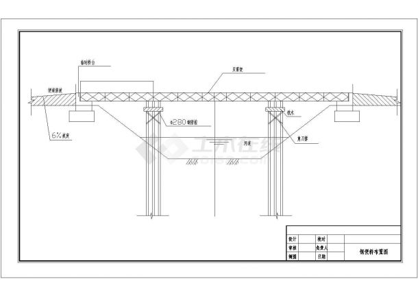 钢便桥布置图-图一