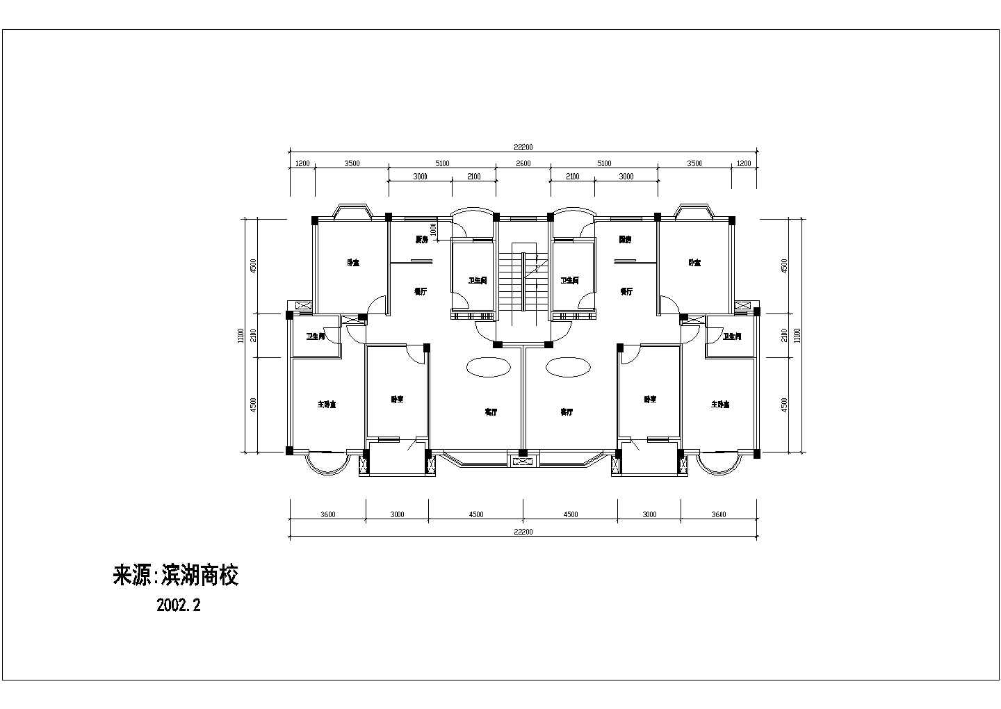 某地区大面积户型设计图