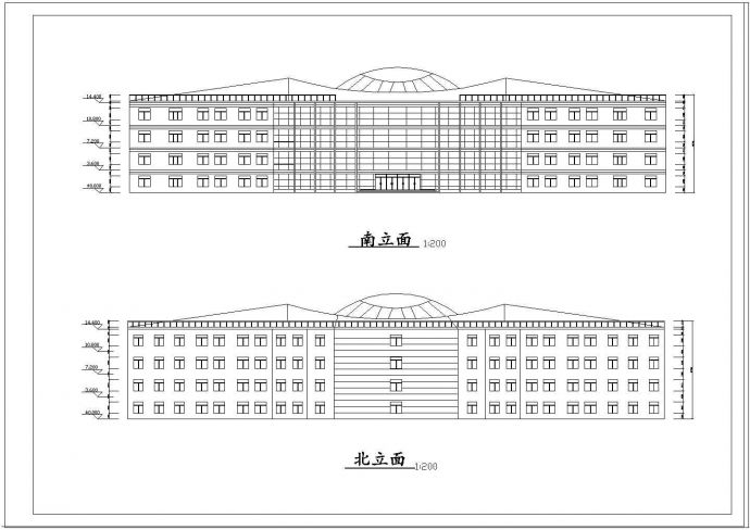 某学校行政大楼建筑施工设计CAD图_图1