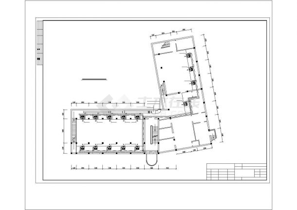 某地区小型浴场室内管道设计参考CAD图-图一