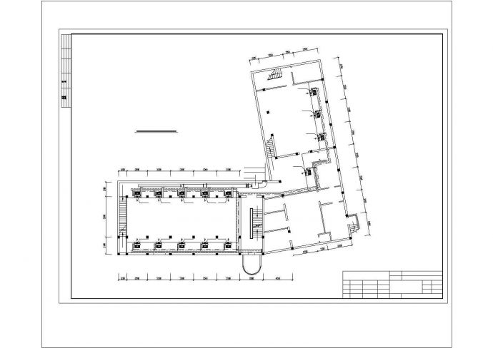 某地区小型浴场室内管道设计参考CAD图_图1