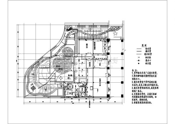 某精美园林给排水照明系统设计参考CAD图-图二