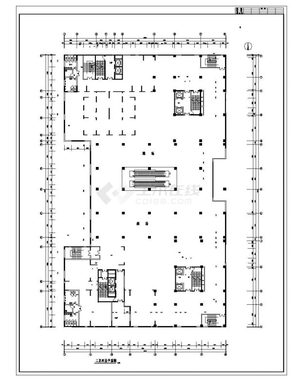 某一套高层建筑施工参考CAD详图-图一