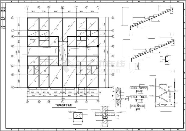 某六层(底框)砖混农村住宅楼建筑设计结构完整CAD资料-图一