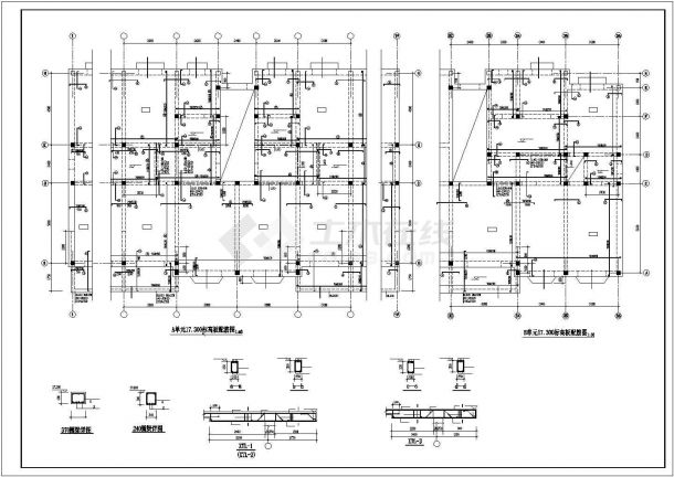 某地区七层弧形大跨度混凝土商住楼建筑设计结构完整CAD资料-图一