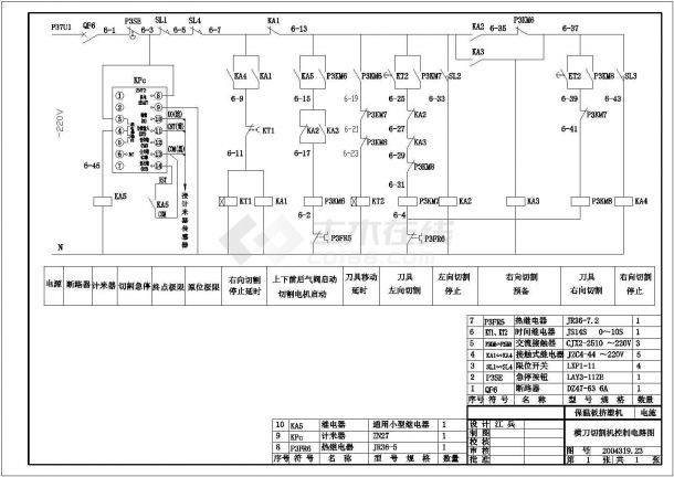 设备控制器_横刀切割机控制电路图-图一