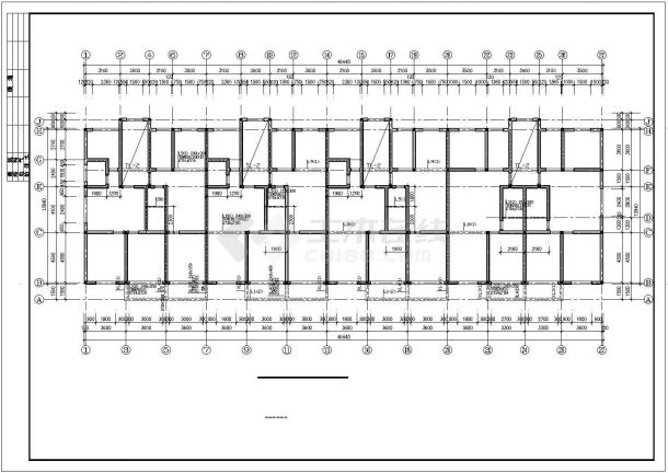某地区6+1阁楼层砖混住宅楼建筑设计结构CAD资料-图二