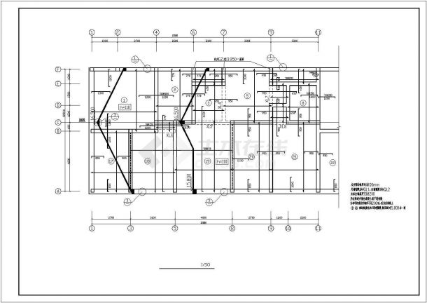 某地区大户型五层砖混住宅楼建筑设计结构CAD资料-图二