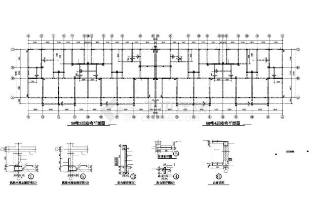 某地区1+7层砌体小区砖混住宅楼建筑设计结构CAD资料-图一