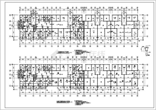 某地区高级砌体小区多层砖混住宅楼建筑设计结构CAD资料-图一