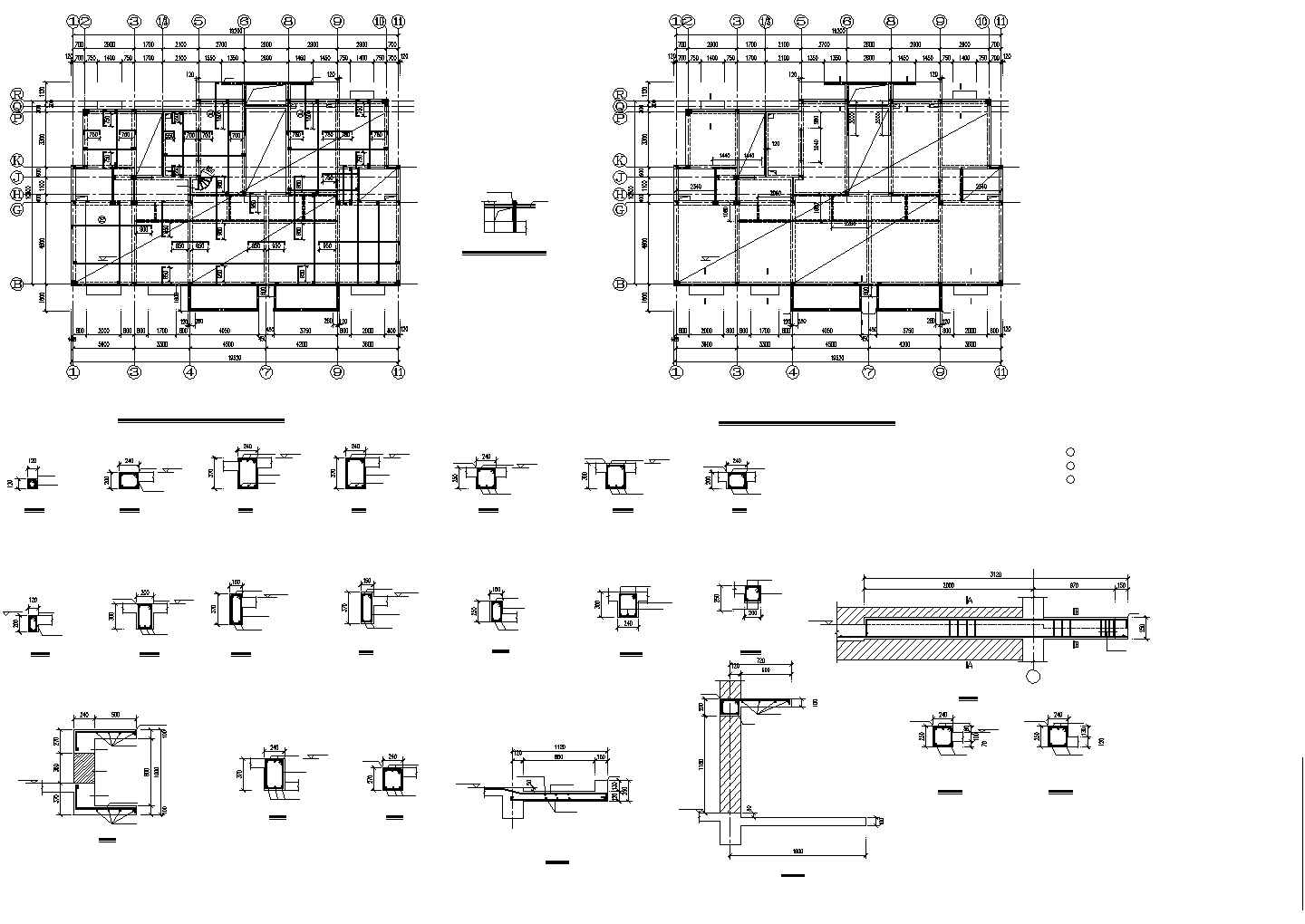 某城市高级小区砖混单元住宅楼建筑设计结构CAD资料