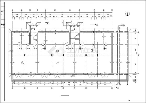 某城市高层砖混土建建筑设计结构CAD资料-图一