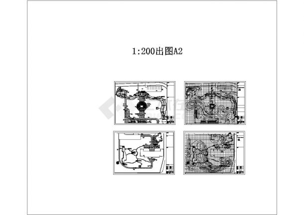 某小公园CAD景观设计施工图-图一