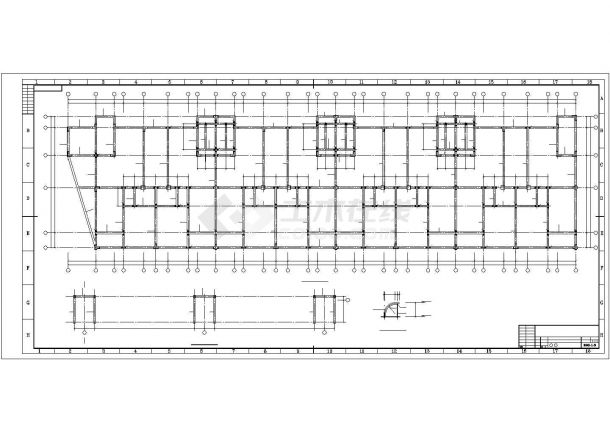 异型柱框架结构综合楼 结构设计图-图二