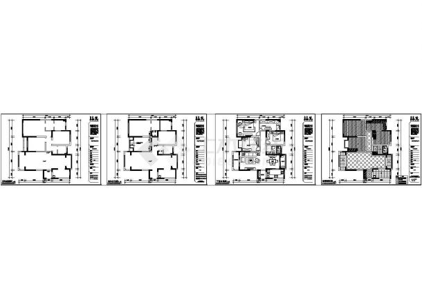 某128㎡住宅3室2厅1卫CAD室内设计施工图纸-图一