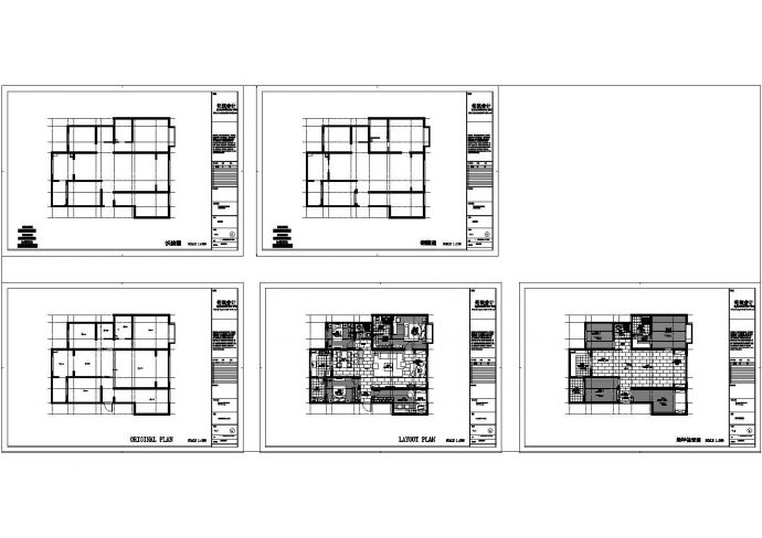 某简约风格4室2厅2卫CAD室内设计装修图纸_图1