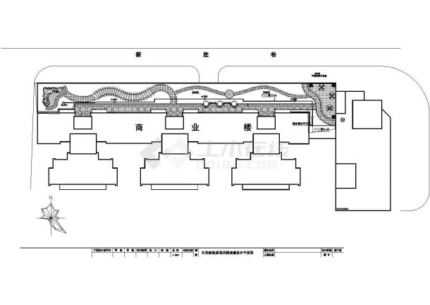 某重庆办公大楼屋顶花园CAD景观设计全套施工图-图一