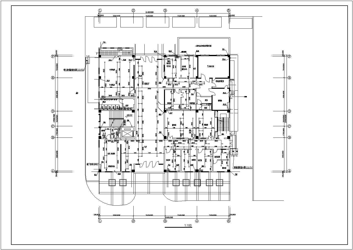 某地区民生建筑各个房间电施系统布线设计CAD资料