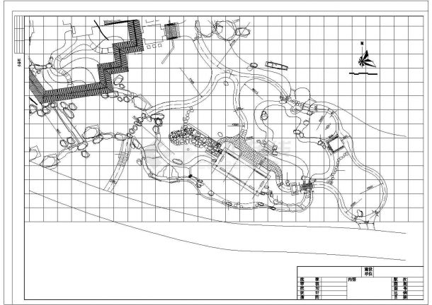 某园博会寄思园中心公园展区规划CAD建筑设计施工图-图一