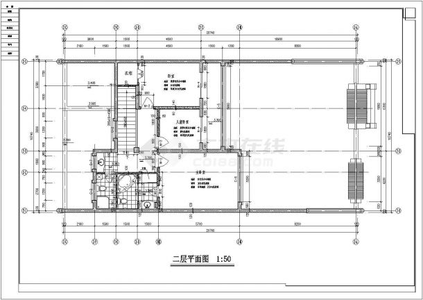 某长20.74米 宽10.74米 二层北方四合院CAD建筑设计图 带1张JPG外观效果（龙湖别院落2号院）-图二