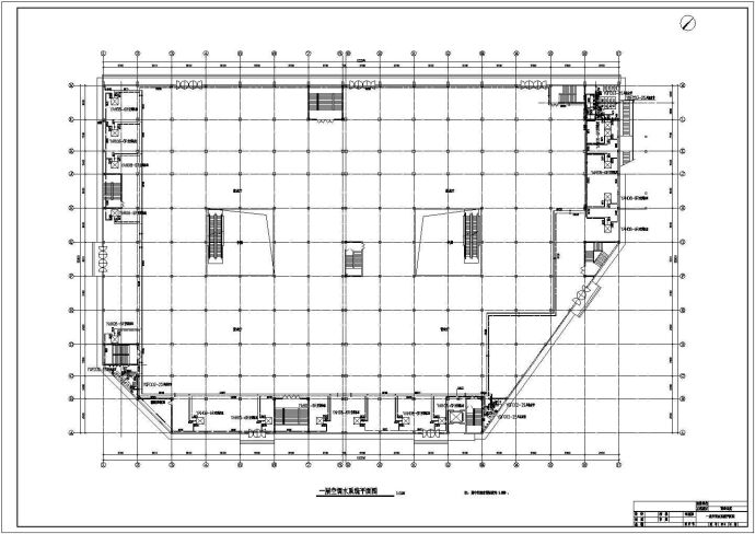 某双层商业中心建筑空调系统设计cad全套施工图（含设计说明，含消防设计）_图1