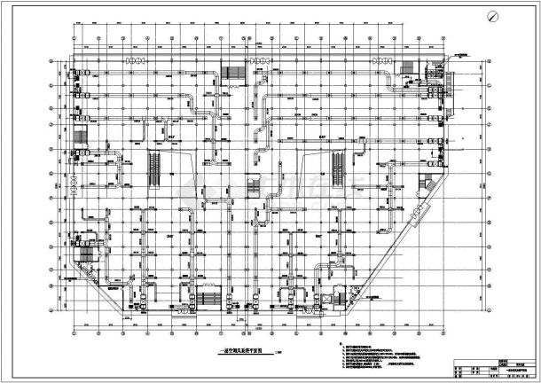 某双层商业中心建筑空调系统设计cad全套施工图（含设计说明，含消防设计）-图二
