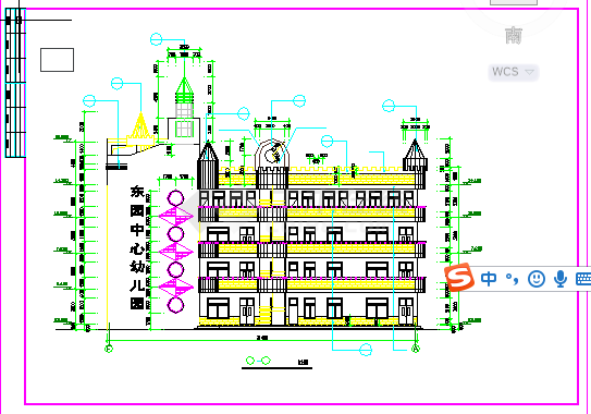 某四层欧式风格幼儿园建筑设计CAD图-图一