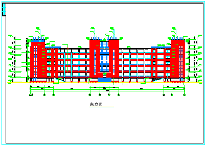 某六层中学教学楼综合楼建筑cad施工图_图1