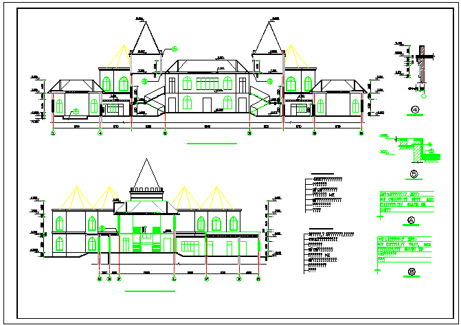 某地欧式幼儿圆建筑设计CAD施工图_图1