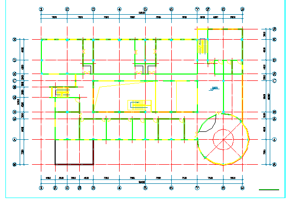 三层天元幼儿园建筑cad施工图