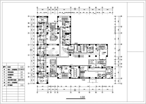 某地区L型民生建筑综合楼照明系统布线设计CAD资料-图二