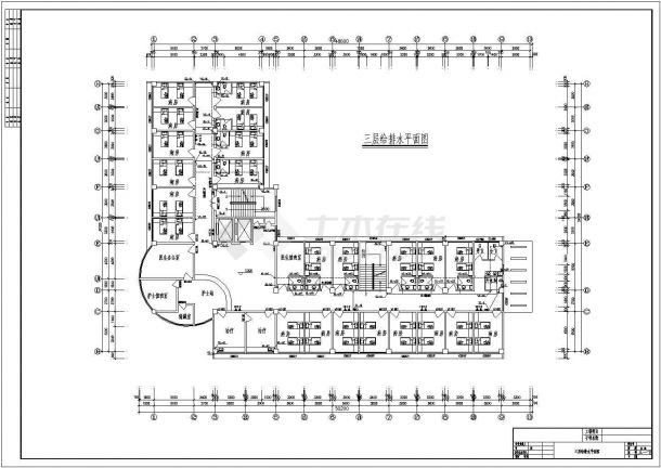 某地区6层L型民生建筑综合楼照明系统布线设计CAD资料-图二