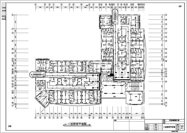 某地区砖混民生建筑综合楼屋顶防雷设计CAD资料-图二