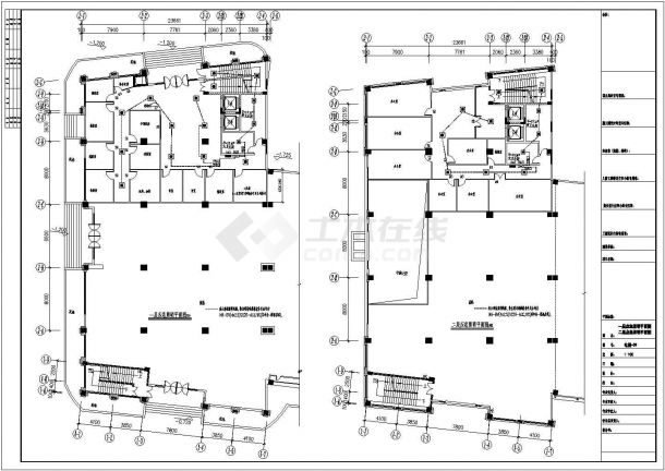 某地区市中心建筑火警平面配电设计CAD资料-图一