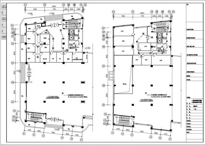 某地区市中心建筑火警平面配电设计CAD资料_图1