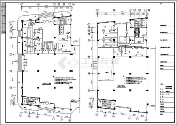 某地区市中心建筑火警平面配电设计CAD资料-图二