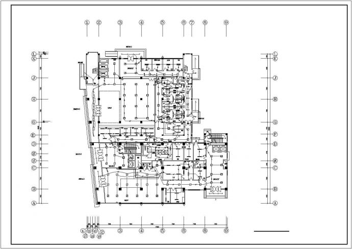 某地区市中心建筑各层照明配电系统设计CAD资料_图1