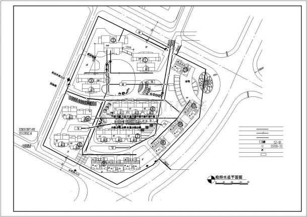 某花园综合住宅区CAD建筑设计详细规划-图二