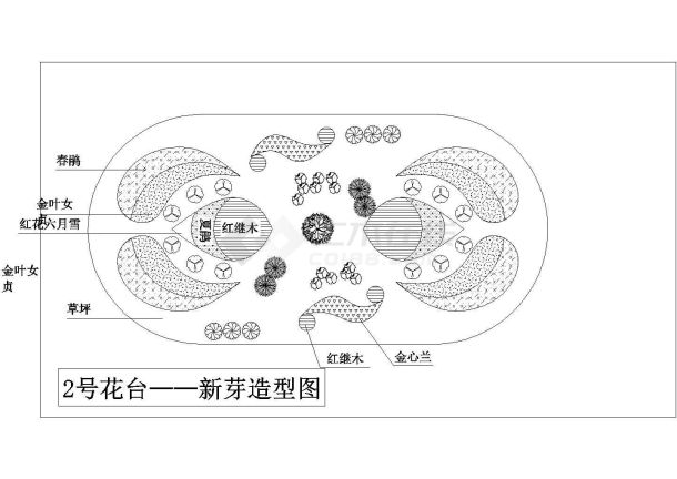 某地区小区绿化详细布置图-图二