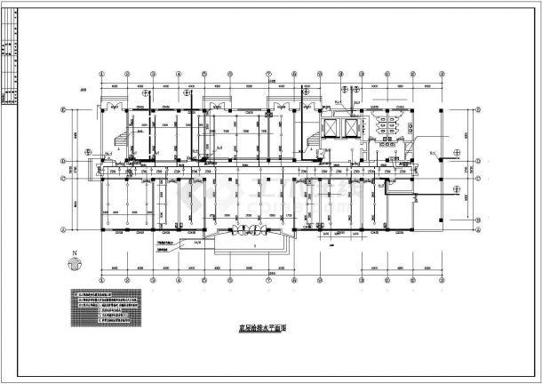 某地区市中心建筑各层给排水回热消防系统设计CAD资料-图一