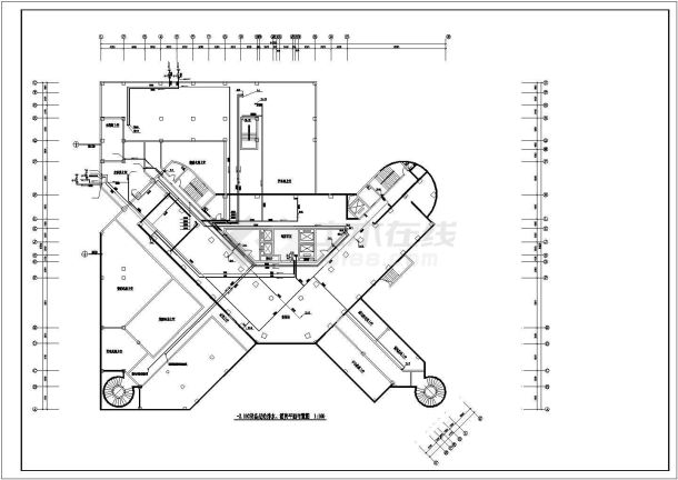 某地区市中心建筑各层给排水消防系统设计CAD资料-图一