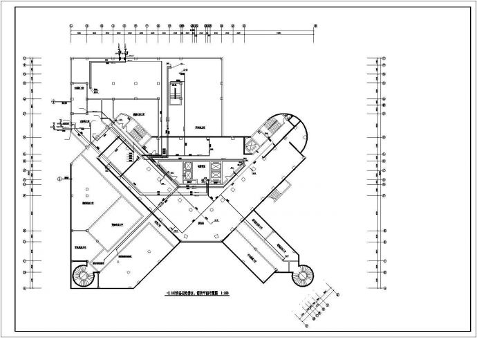 某地区市中心建筑各层给排水消防系统设计CAD资料_图1