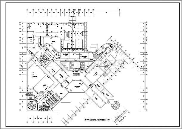 某地区市中心建筑各层给排水消防系统设计CAD资料-图二