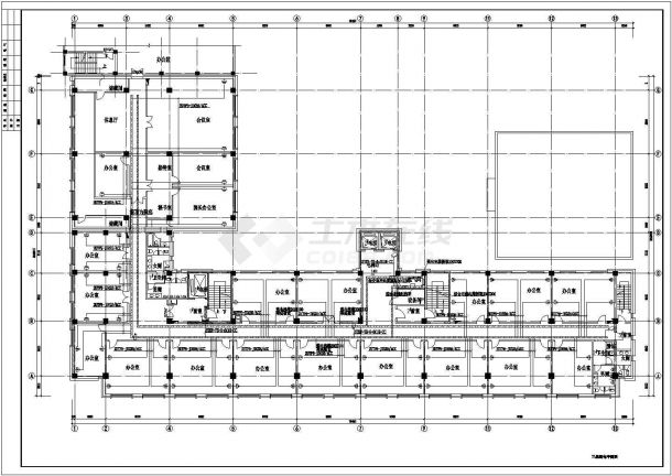 某地区市中心建筑各层弱电及消防系统完整设计CAD资料-图一