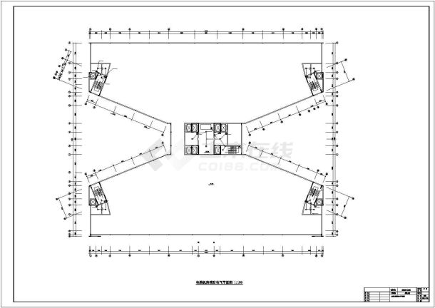 某地区市中心建筑各层配电干线系统设计CAD资料-图一