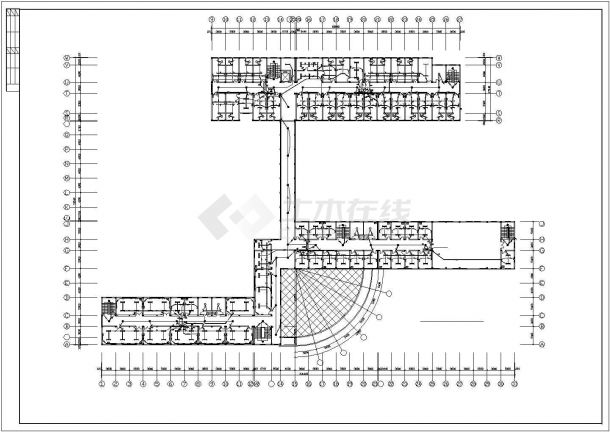 某地区市中心建筑各层空调弱电消火栓系统设计CAD资料-图一