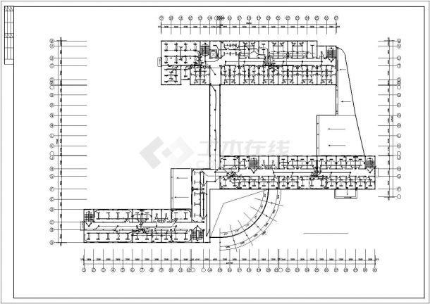 某地区市中心建筑各层空调弱电消火栓系统设计CAD资料-图二