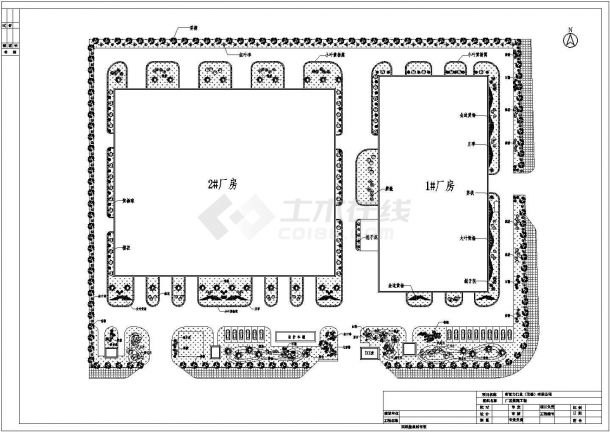 某公司厂区园林绿化设计参考cad图-图一