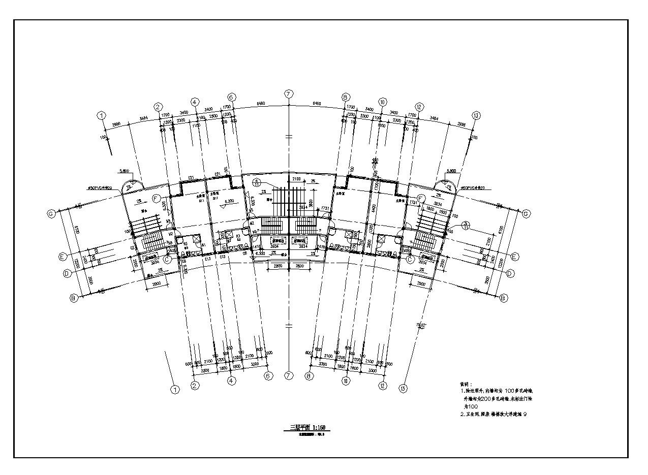 某别墅建施CAD平面布置图